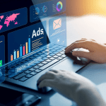 Law firm marketing manager analyzing Google Ads lead cost and CPL data on a digital dashboard