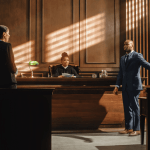 Male criminal defense attorney passionately defending a client in court — how hard is it to be a criminal defense lawyer?