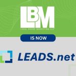 Legal Brand Marketing rebrand announcement showing LBM is now Leads.net
