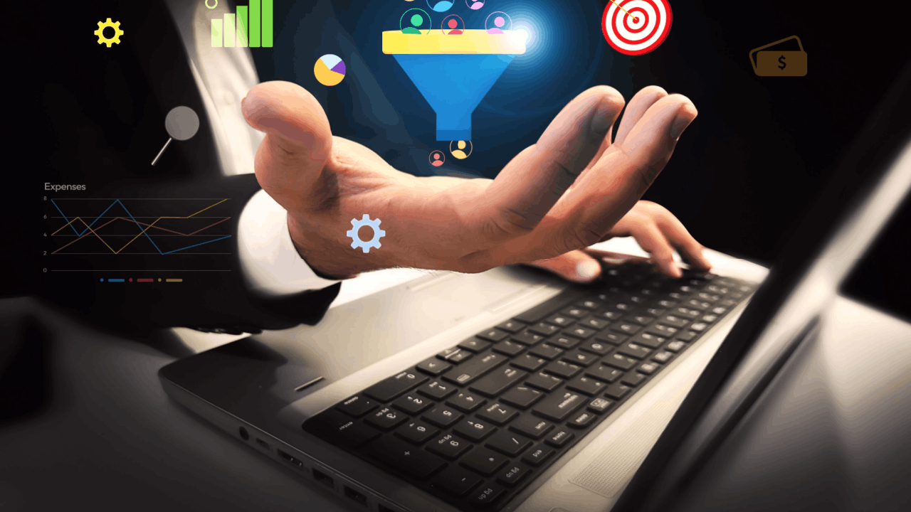 Legal intake funnel SEO optimization showing attorney analyzing conversion metrics and client acquisition data