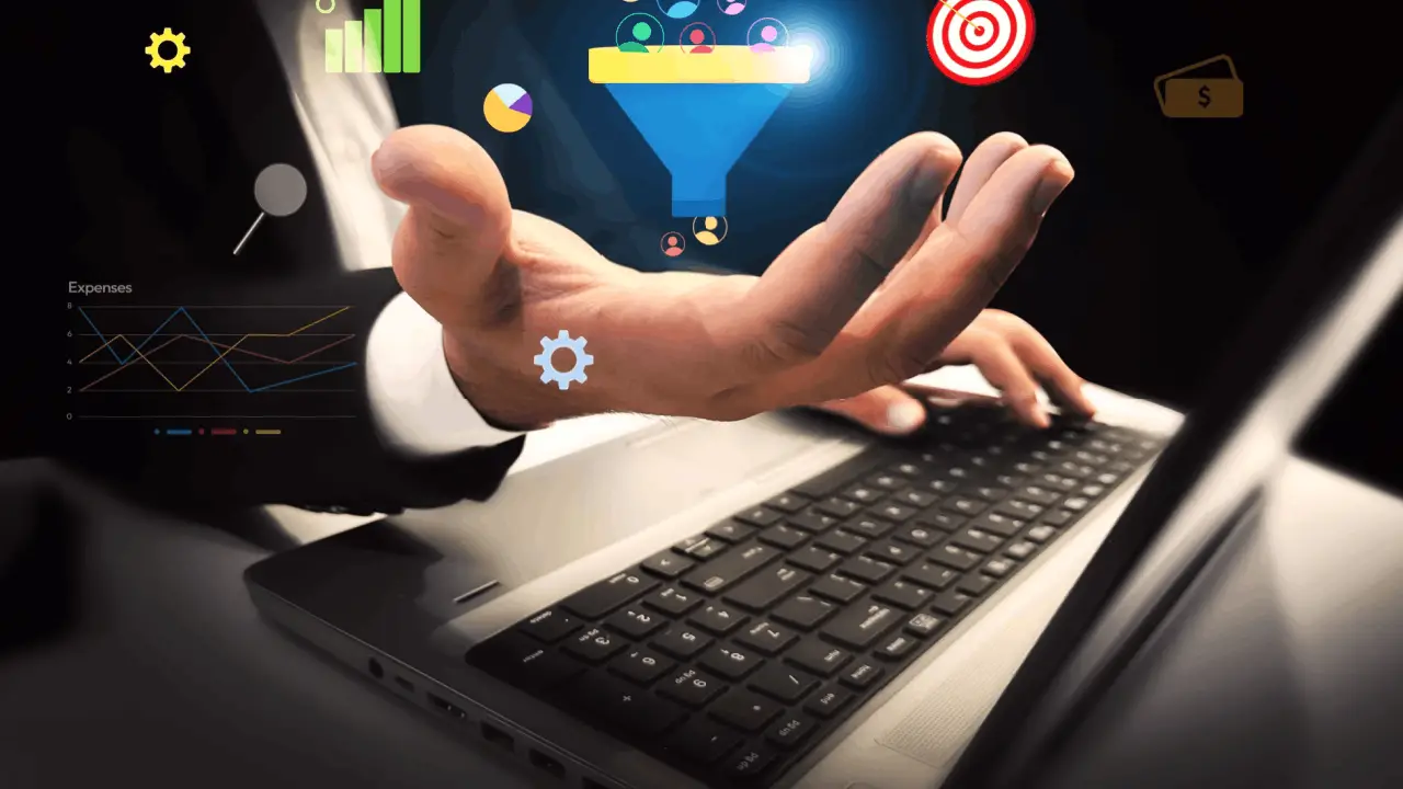 Legal intake funnel SEO optimization showing attorney analyzing conversion metrics and client acquisition data