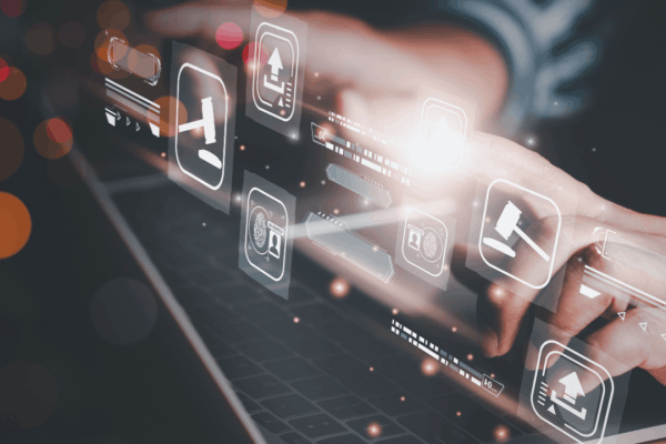 Attorney selecting high intent legal keywords on digital interface for legal marketing campaign optimization