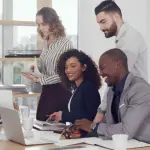 Legal marketing team analyzing crawlability issues law firm websites face during technical SEO strategy meeting