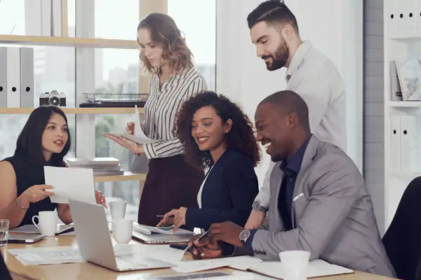 Legal marketing team analyzing crawlability issues law firm websites face during technical SEO strategy meeting