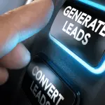 Qualified legal leads SEO button showing generate leads and convert leads for law firm marketing